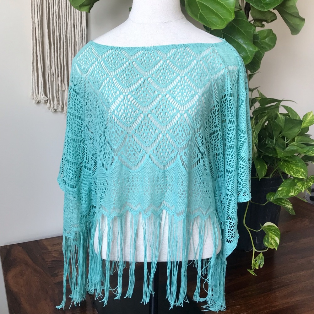 Boho Fringe Swimsuit Cover-Up Top